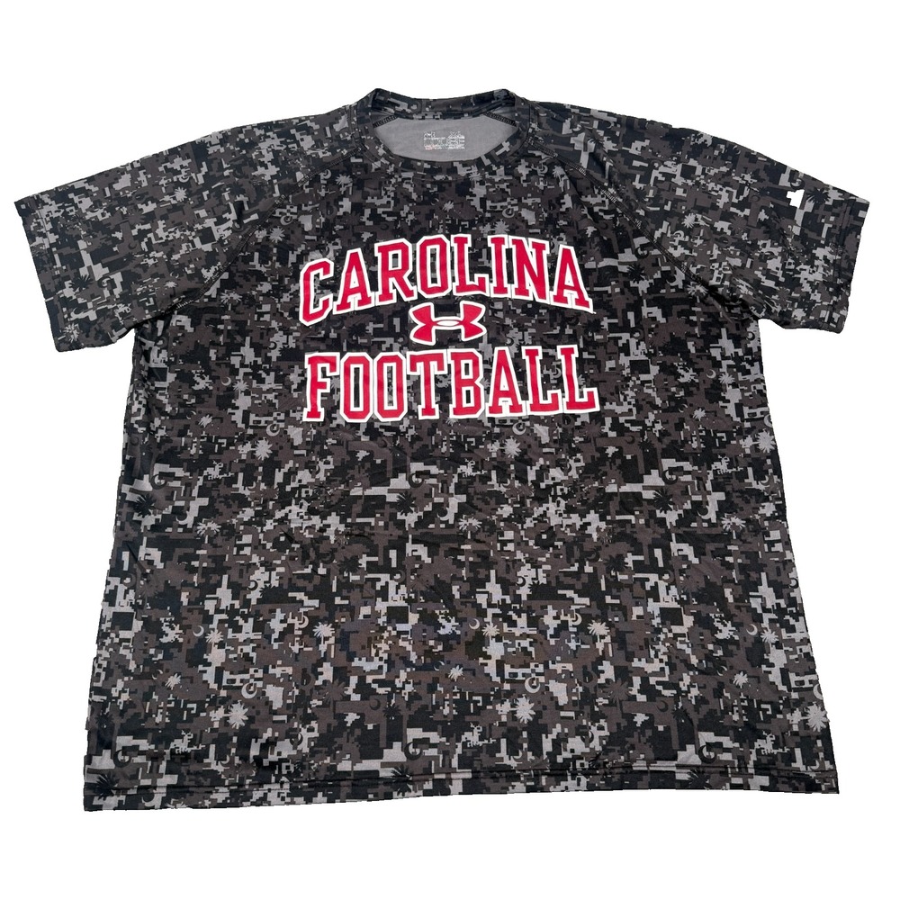 South Carolina Gamecocks Under Armour Football Shirt Mens XL Battle Gray Camo